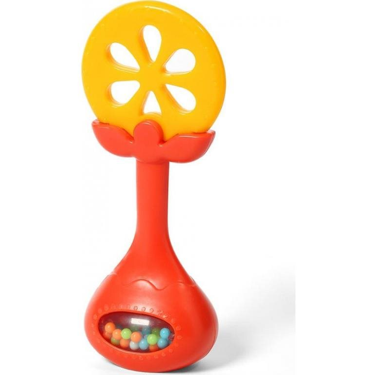 BabyOno csörgős rágóka, készségfejlesztő - narancs (5901435410851)