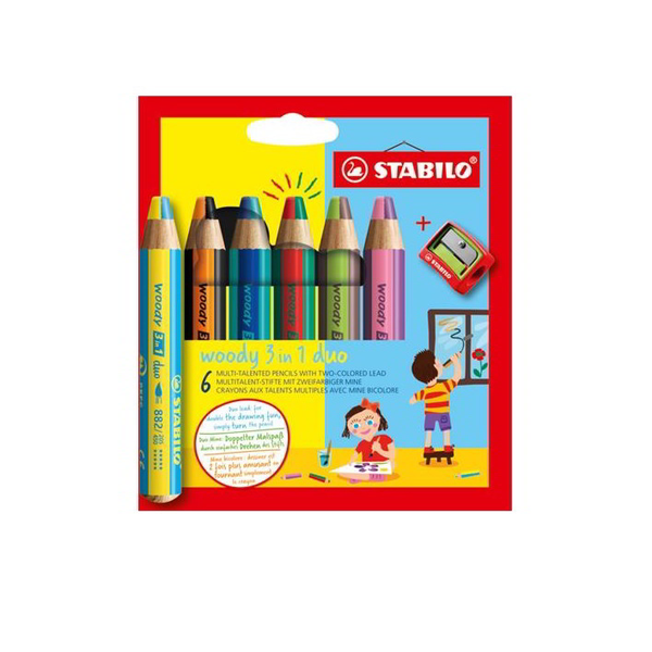 STABILO woody 3 in 1 duo Meerkleurig 6 stuk(s)