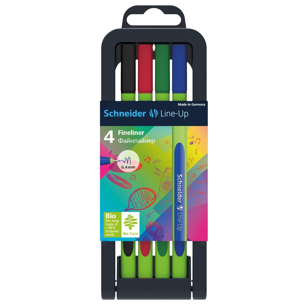 Schneider Line Up 0.4 mm Tűfilc készlet -4 szín (191094)