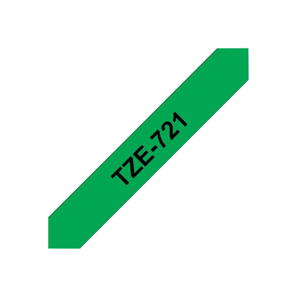 Brother laminated tape TZe-721 - Black on green