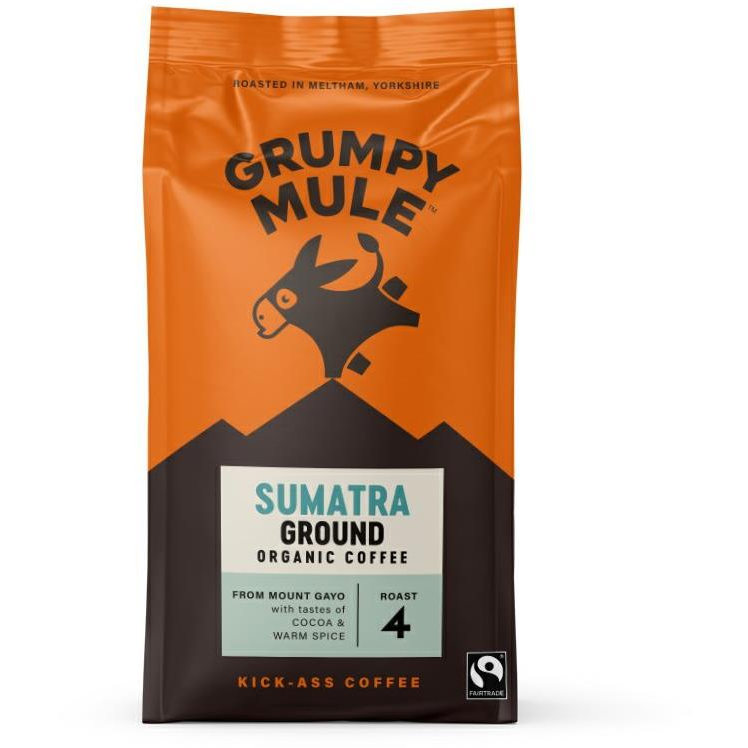 Grumpy Mule BIO Sumatra SCA 84, őrölt, Arabica, 200 g (5060003732303)