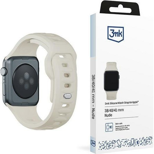 3mk Silicone Watch Szíj for Apple 38/40/41/42 mm Nude (small) (5903108565646)