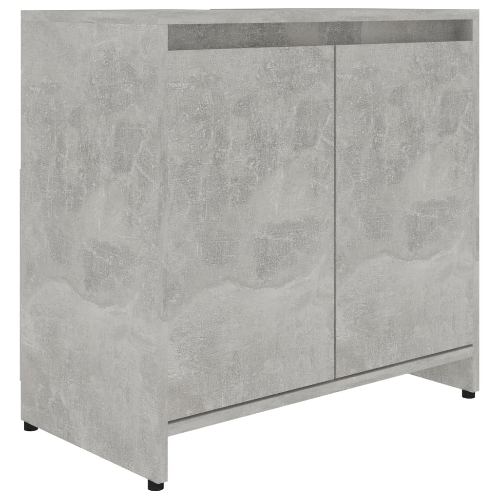 betonszürke forgácslap fürdőszobaszekrény 60 x 33 x 61 cm (802646)