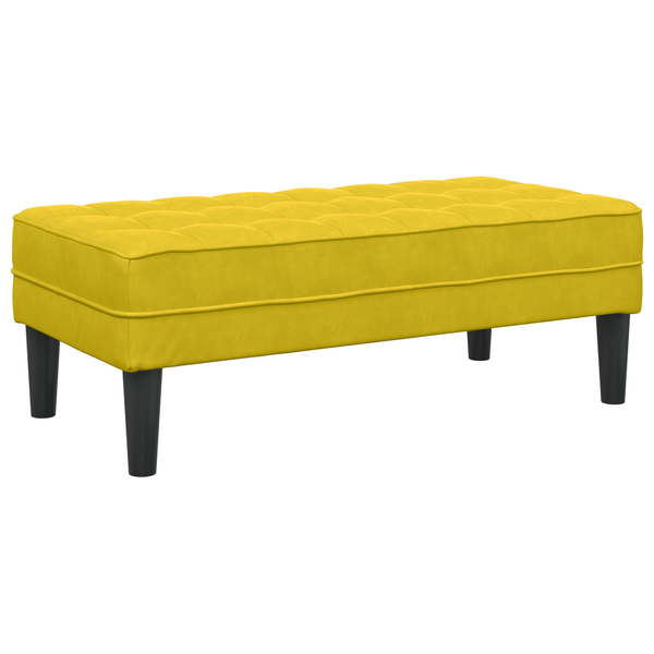 Banc Galben 113x57x39 cm Catifea