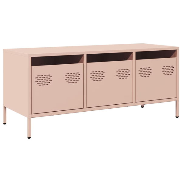 Mueble Para Tv Acero Laminado En Frío Rosa 101,5x39x43,5 Cm Vidaxl