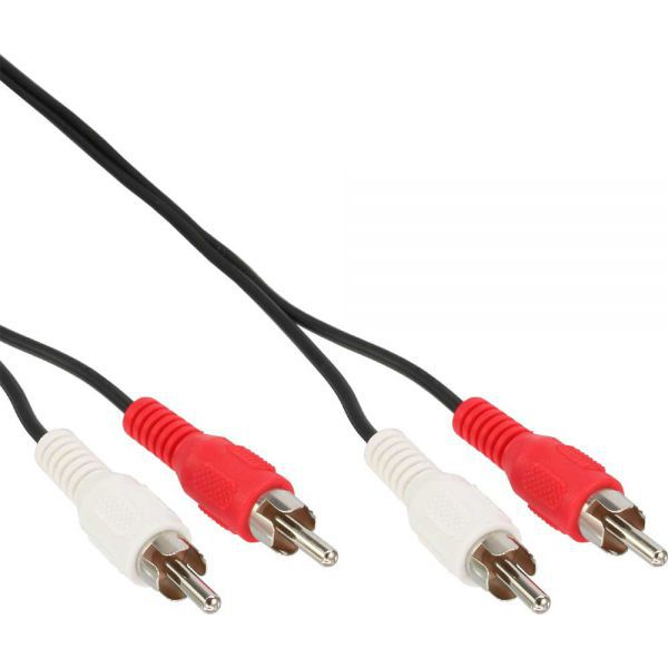 InLine 89931 audio kábel 10 M 2 x RCA Fekete (89931)