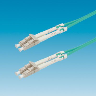 Optický kabel LC/LC OM3 50/125μm, tyrkysový, 10 m