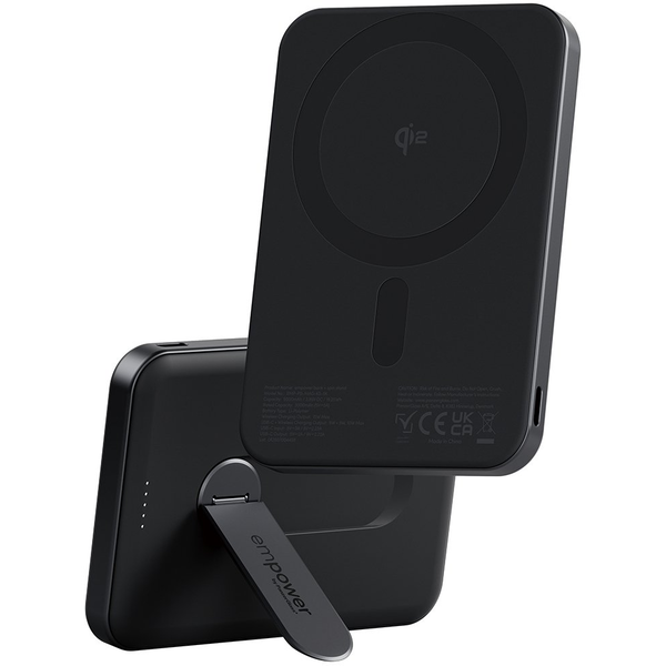 PanzerGlass empower™ by ® empower™ Bank w. Spin Stand | 5000mAh | Space Black Sort