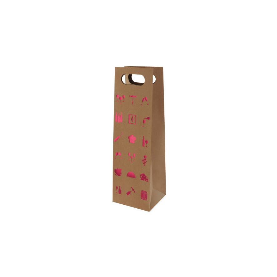 SUSYCARD Geschenktasche Kraft 13x42x13cm Wine red FSC (40050898) (40050898)