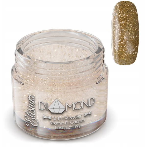 ELISIUM_Diamond 2in1 Powder proszek do manicure tytanowego D09 Glowing Gold 23g