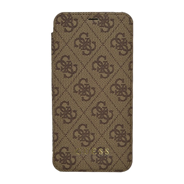 GUESS 4G Apple iPhone X / XS Flip Tok - Barna (GUFLBKPXGF4GBR)