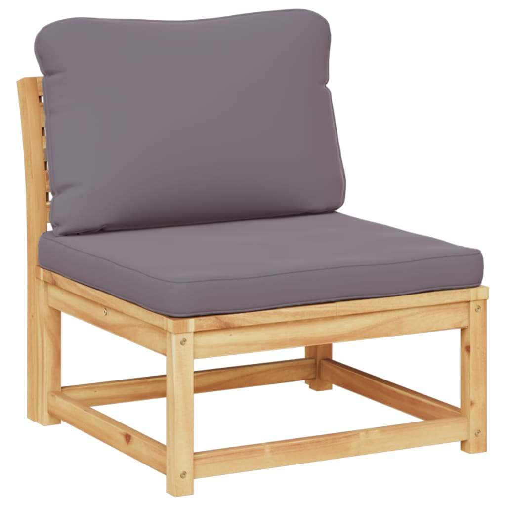 2 db tömör akácfa kerti kanapé párnákkal (366495)