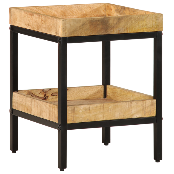 Masa laterală 35x35x45 cm Lemn Solid Mango Aspru