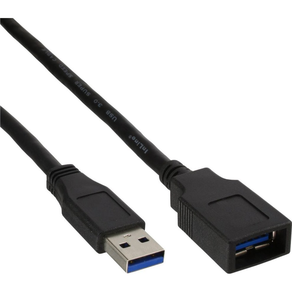 InLine 4043718153732 cavo USB USB 3.2 Gen 1 (3.1 Gen 1) 2,5 m USB A Nero