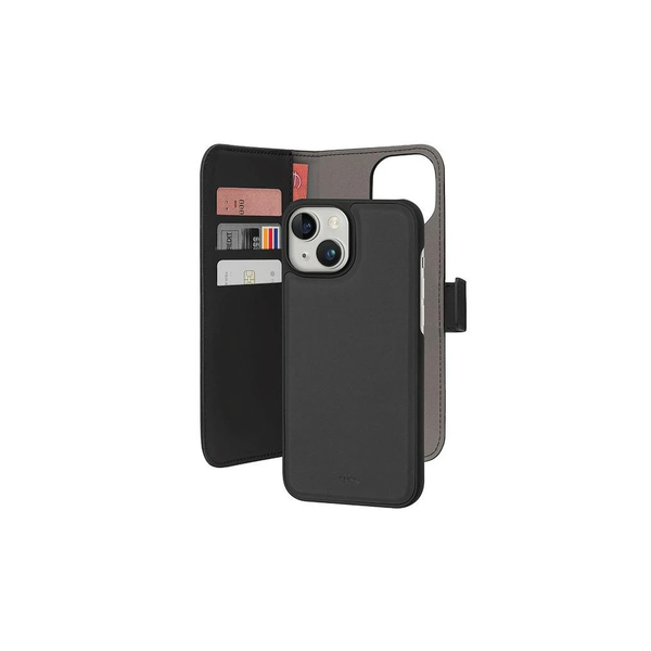Puro Wallet Detachable pénztárca tok iPhone 15 Plus/14 Plus 6.7" készülékhez 2in1 fekete PUIPC1567BOOKC3BLK