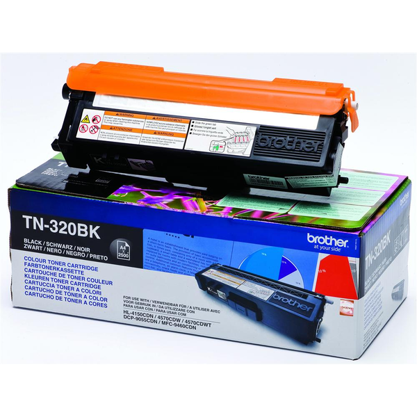 Brother TN-320BK tonerpatron 1 stk Original Sort