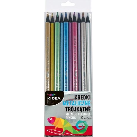 Kidea Metál Háromszög Színes Ceruza 10 db-os (KMT10KA_20210602135328)