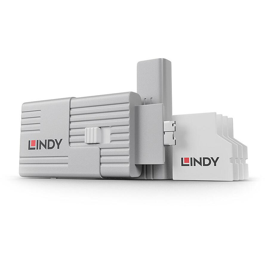 LINDY SD Port Schloss & Schlüssel 4 Stück mit Schlüssel (40478)