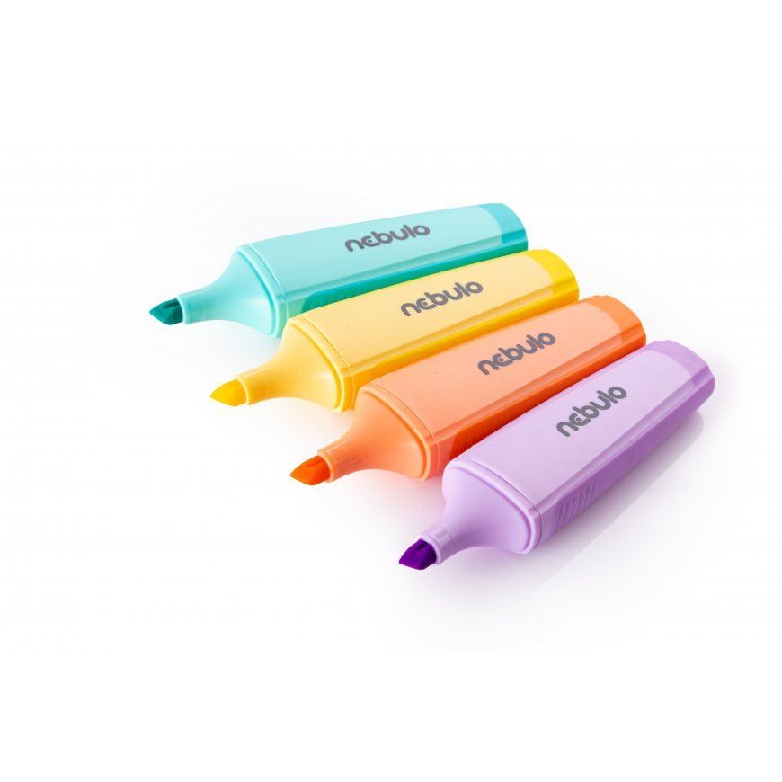 Nebulo szövegkiemelő készlet 4 pasztell szín (SZK-4-PSZ) (SZK-4-PSZ)