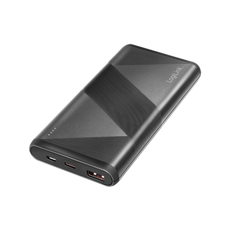 Powerbanka LogiLink 10000mAh: QC 3.0, PD 2.0, Rýchle nabíjanie, 2v1, kábel (PA0275)