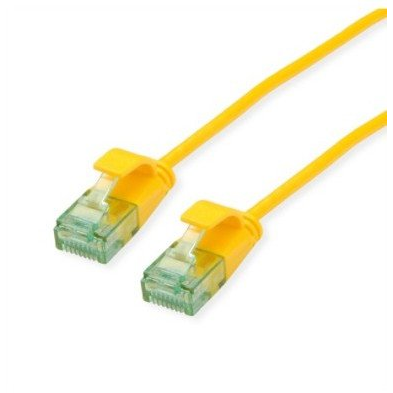 ROLINE RM UTP Data Center Patch Cord Cat.6A (Class EA), wąski, żółty, 0,15 m