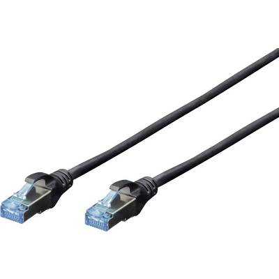 RJ45 пач кабел, мрежов LAN кабел CAT 5e SF/UTP (1x RJ45 щепсел - 1x RJ45 щепсел) 5 m Черен 972146 (DK-1531-050/BL)