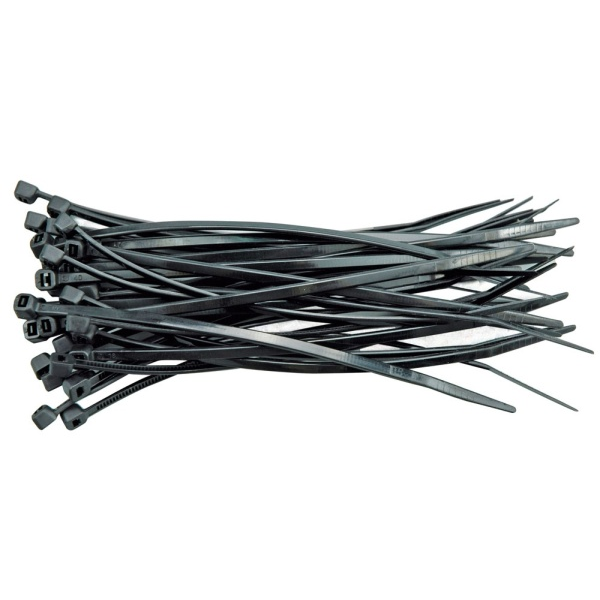 VOREL Feszítőszalag 300 x 3,6 mm 100 db fekete (73895)