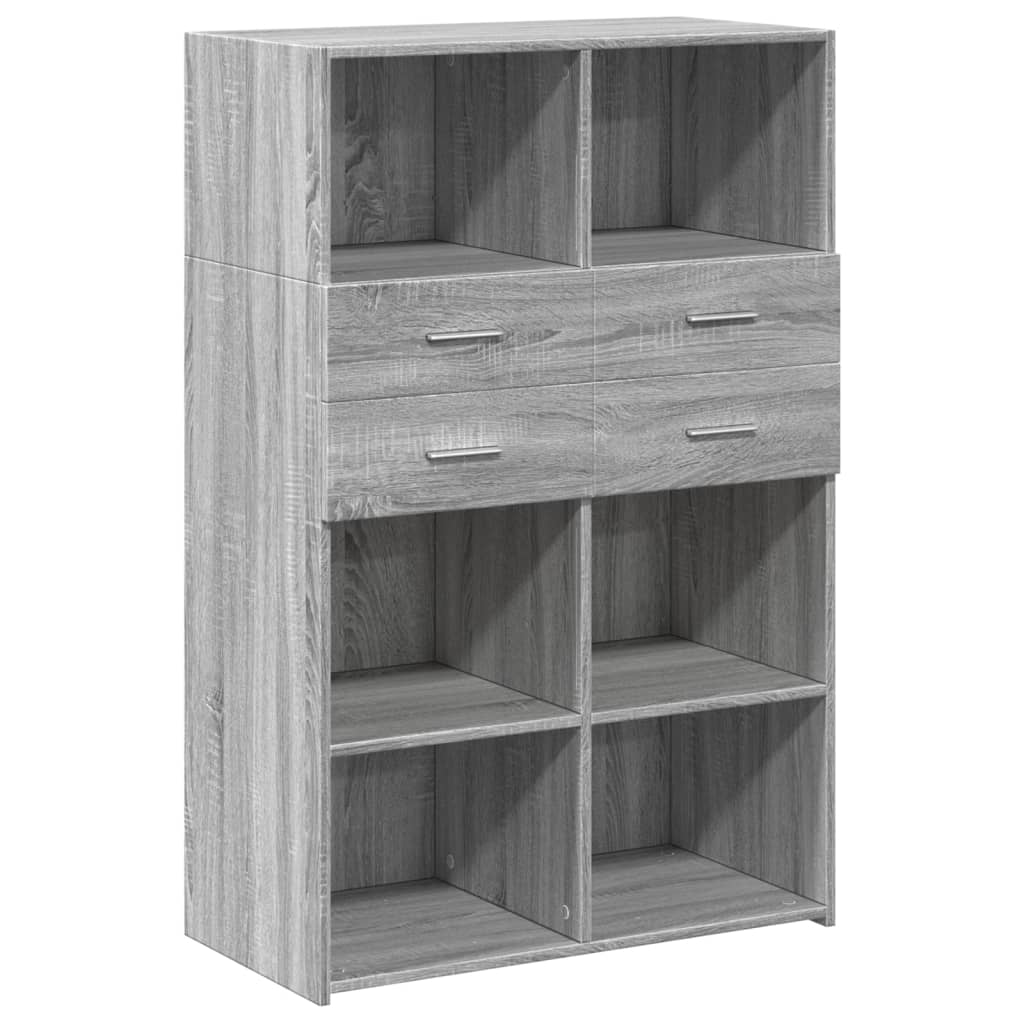 szürke sonoma színű szerelt fa magasszekrény 80 x 42,5 x 124 cm (3281390)