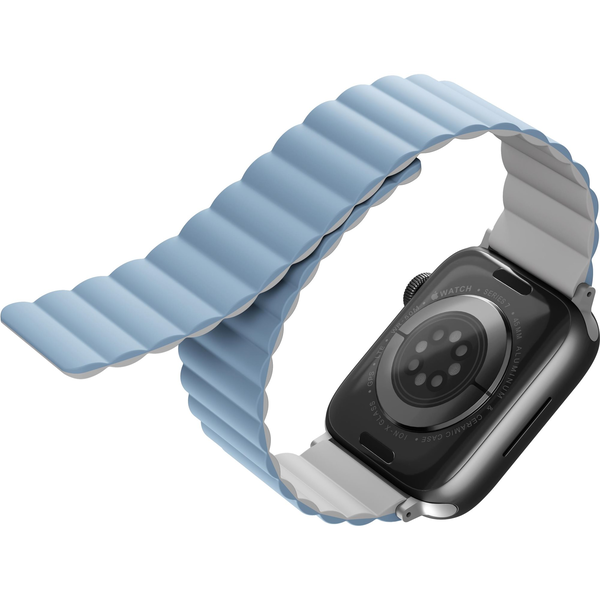 Каишка Uniq Revix за Apple Watch Series 4/5/6/7 / SE 40 / 41 mm, магнитна, бял, син