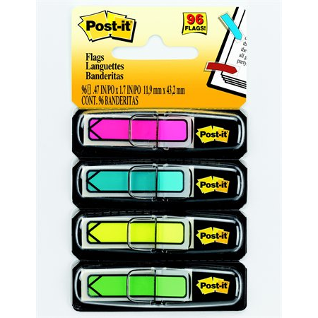 3M 12x43mm nyíl alakú jelölőcímke (96 lap) - Vegyes színek (70071353612)
