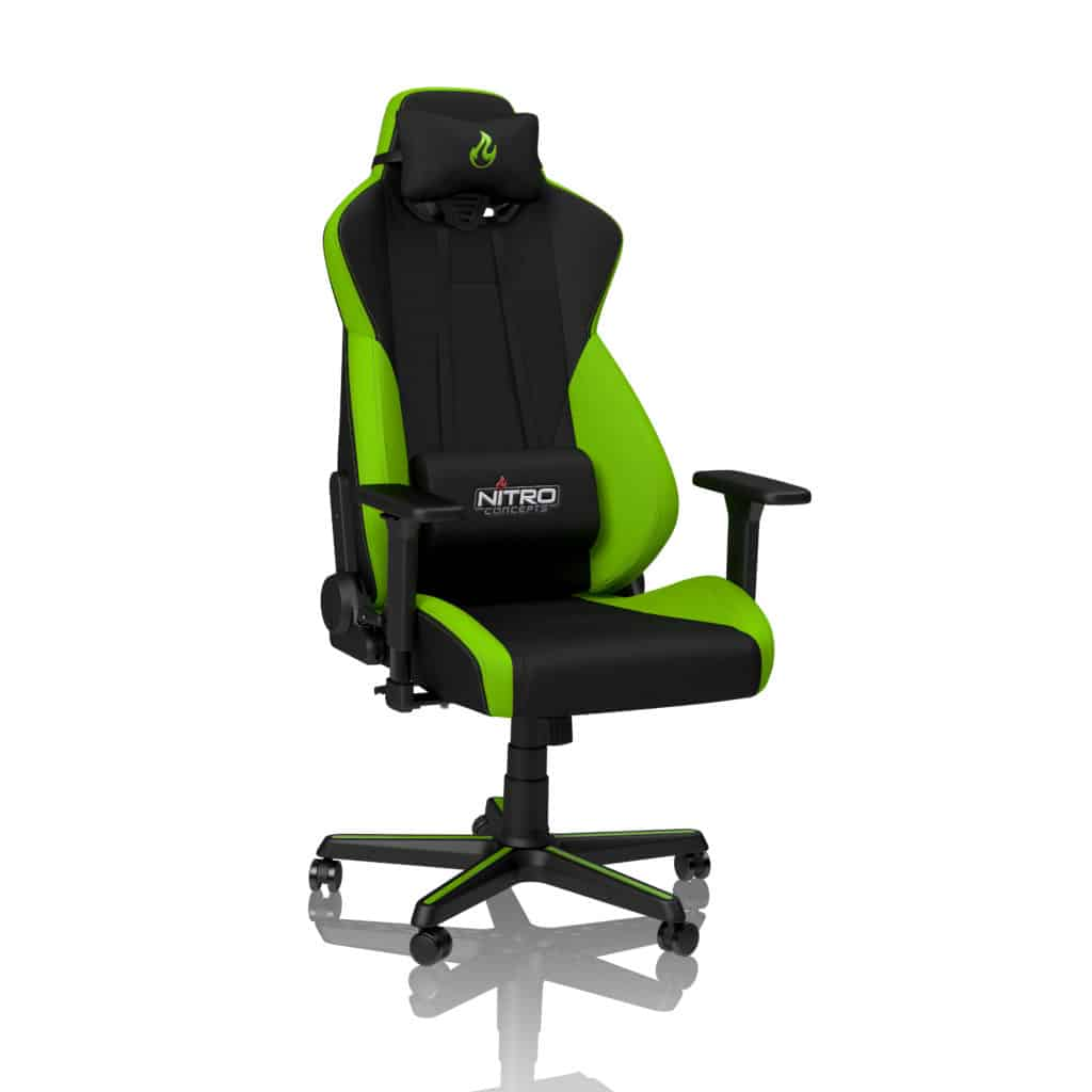 Nitro Concepts S300 Gaming Szék Fekete-Zöld (NC-S300-BG)