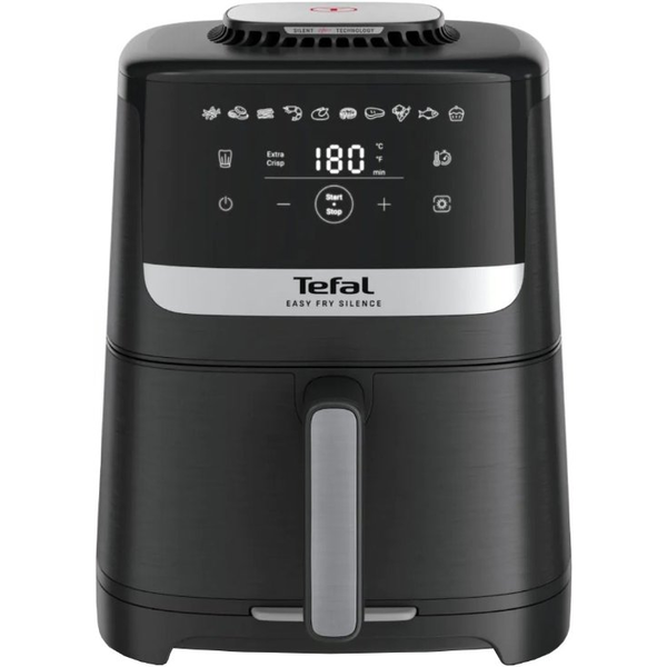 Tefal Easy Fry Silence EY5528E0 friggitrice Singolo 5 L Indipendente Friggitrice ad aria calda Nero, Acciaio inox