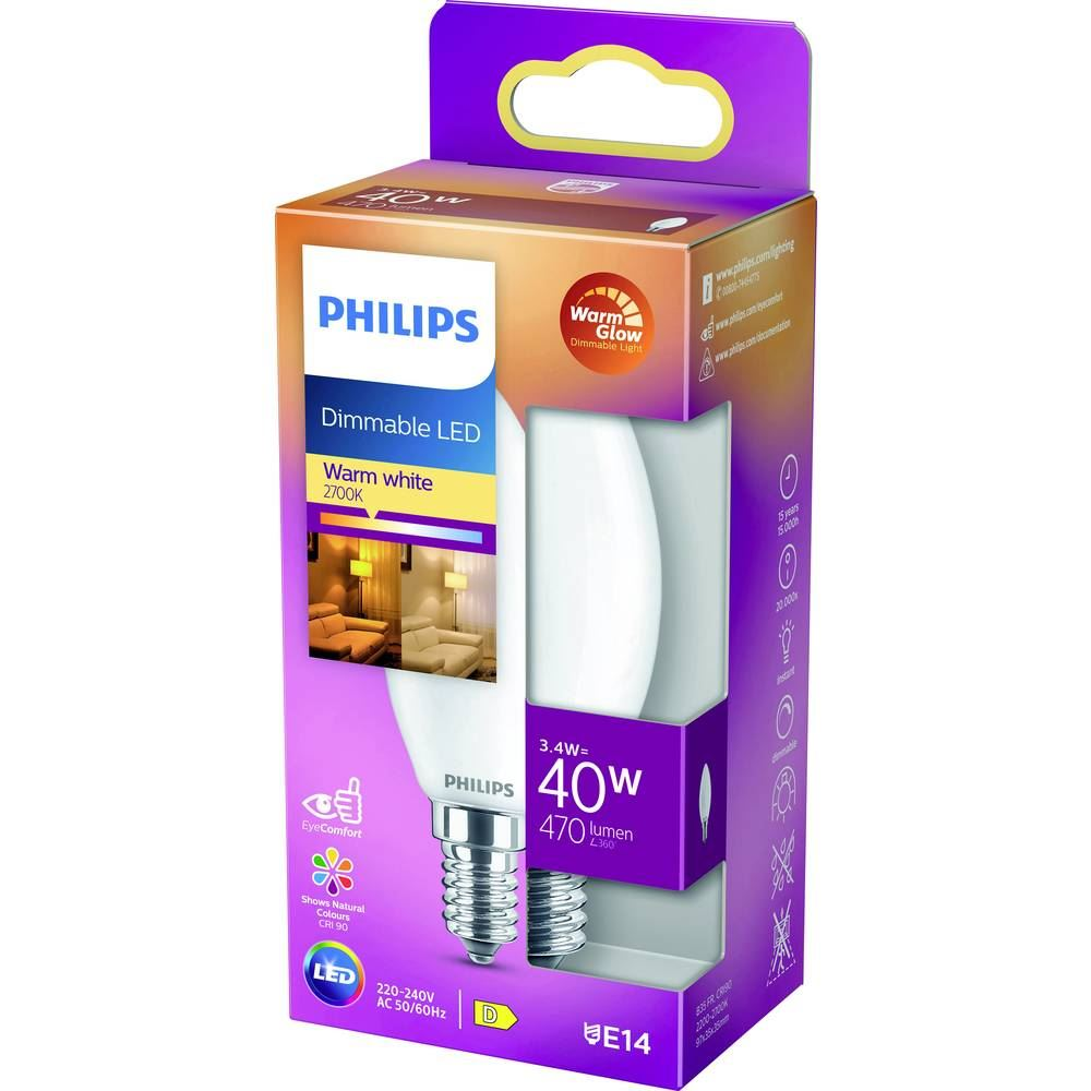 Philips E14 3.4W LED fényforrás meleg fehér (871951432429900) (871951432429900)