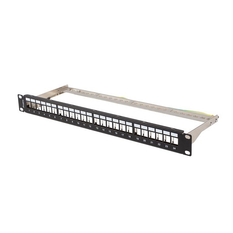 Patch panel Prázdny 24 Port 1U 19'' Ftp pre moduly (PPKS-0924-B)