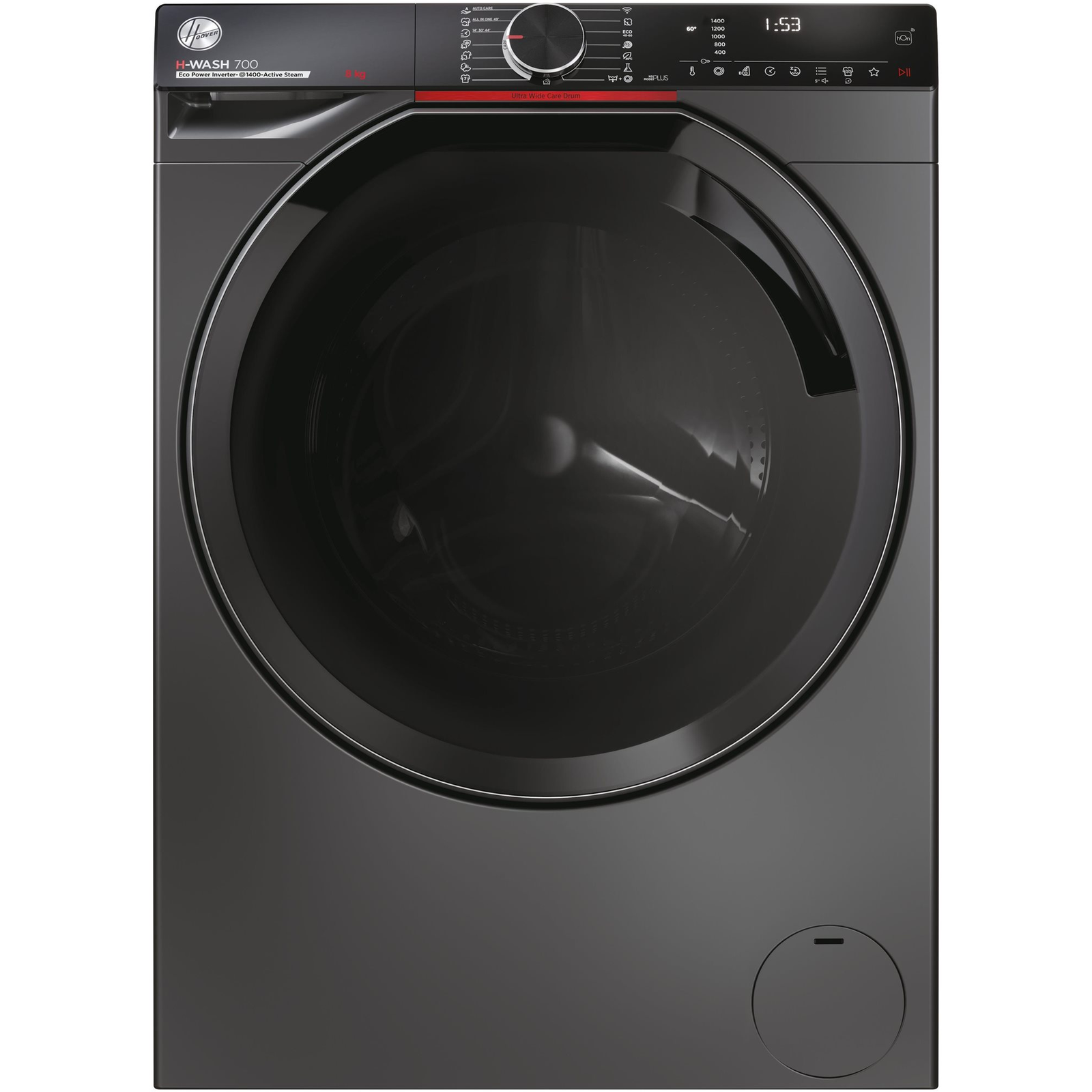 Hoover H-WASH 700 H7W4 48MBCR6-S práčka Predné plnenie 8 kg 1400 ot/min Antracit (31020149)