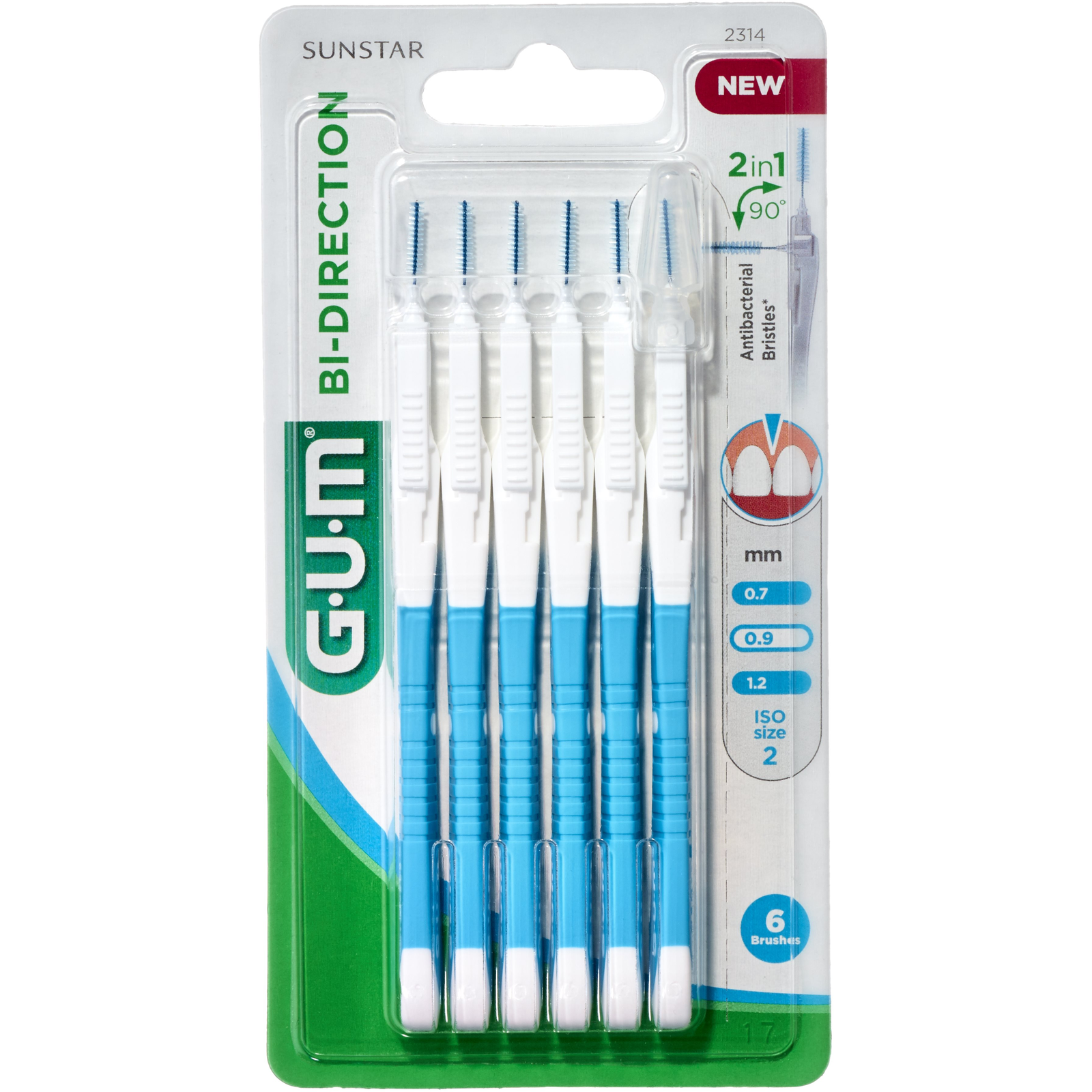 GUM BI-DIRECTION Ultra 0,9 mm, ISO 2, 6 db (070942302890)