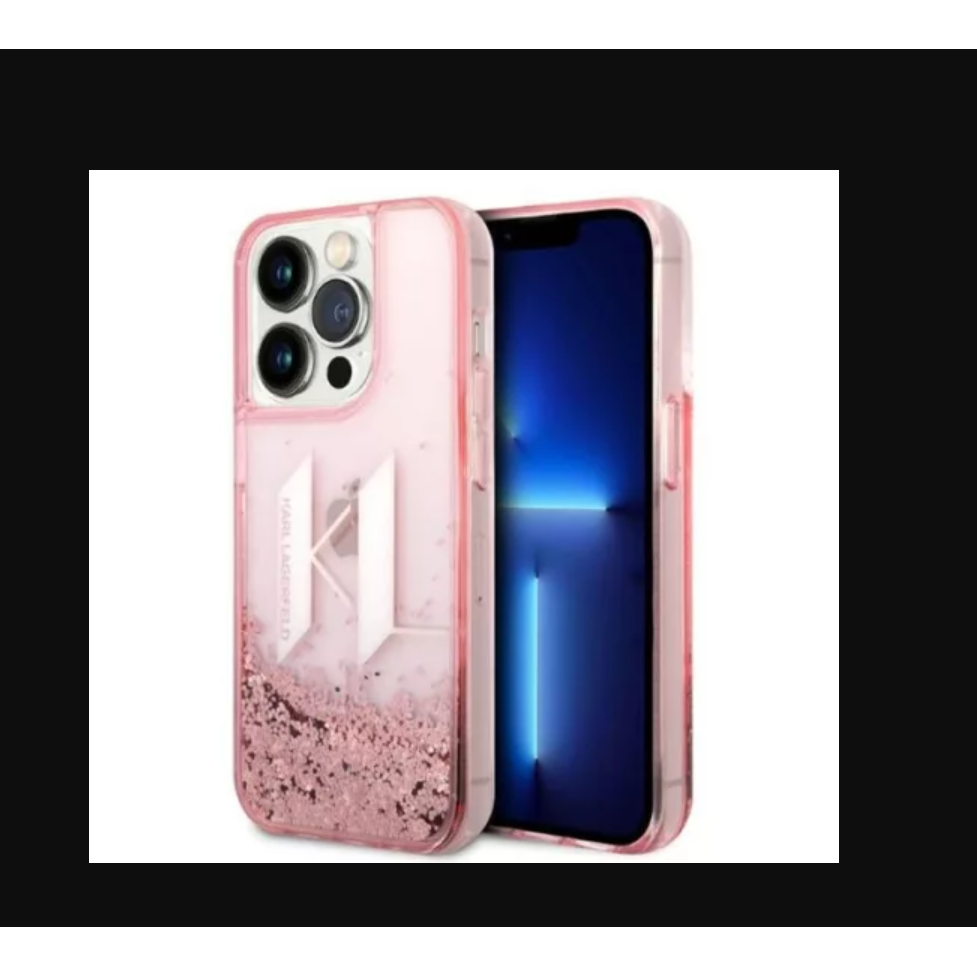 Karl Lagerfeld Apple iPhone 14 Pro Hátlapvédő Tok - Rózsaszín (KLHCP14LLBKLCP)
