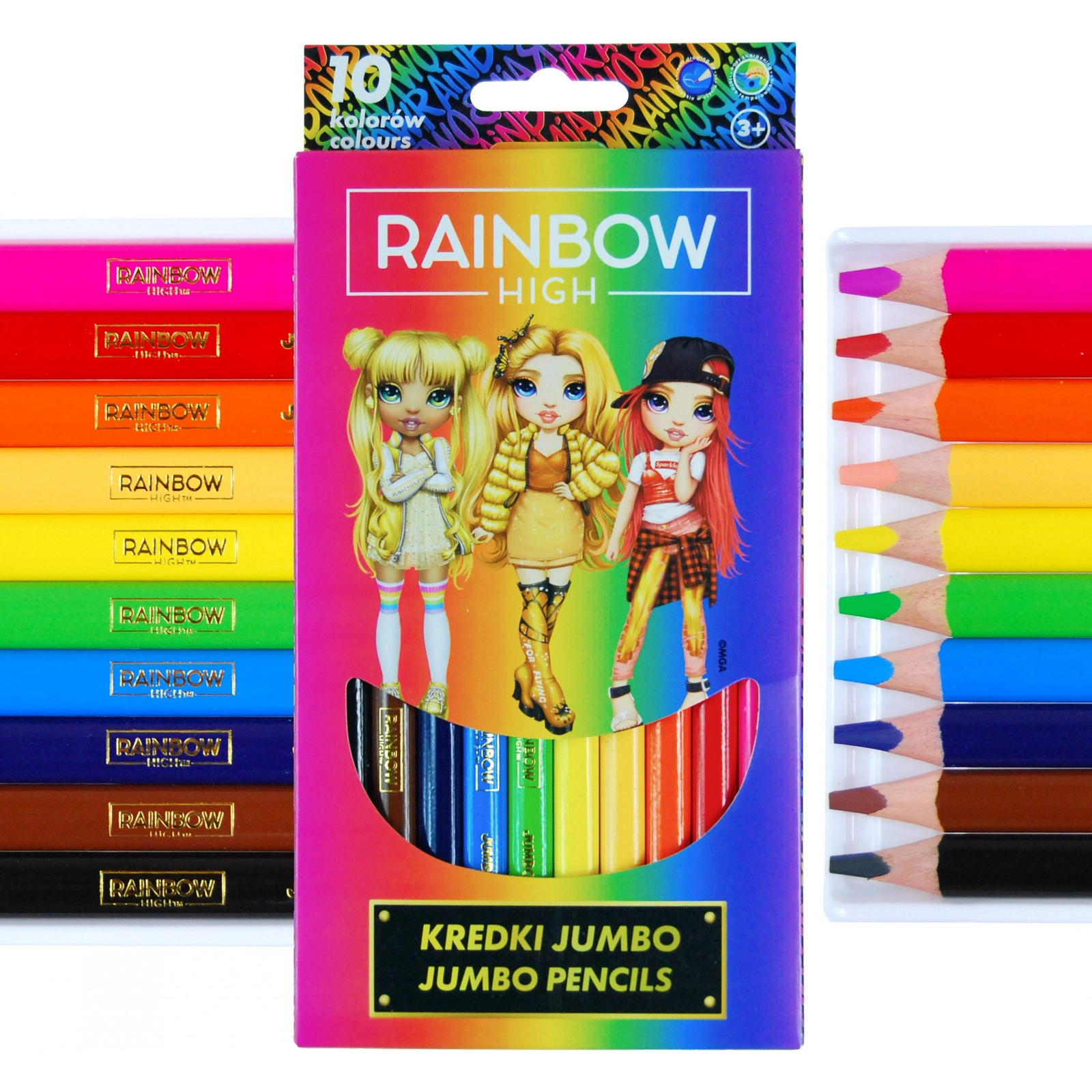 Astra Rainbow High 10 db-os Vastag Színes Ceruza Készlet (AA896AST)