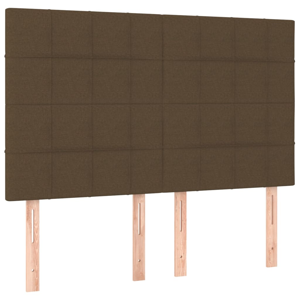 4 db sötétbarna szövet fejtámla 72 x 5 x 78/88 cm (3116333)