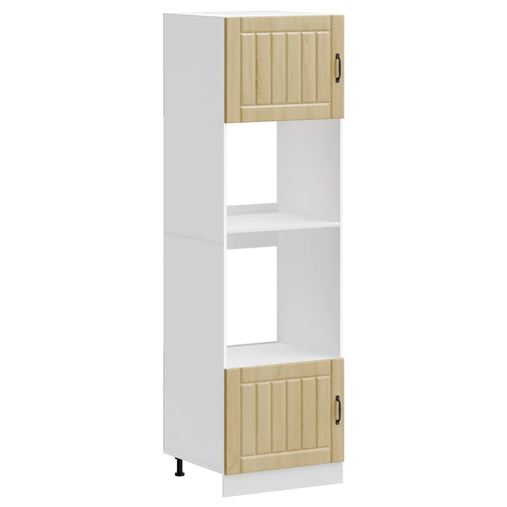 Kalmar 2 db sonoma tölgy színű szerelt fa sütőszekrények (3315044)