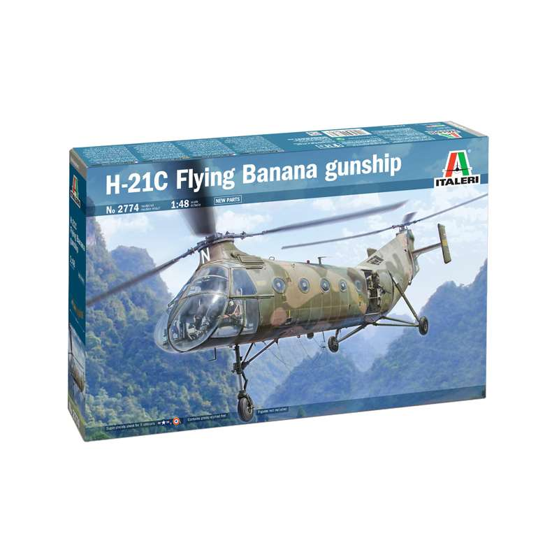 Italeri H-21C Flying Banana G helikopter műanyag modell (1:48) (2774S)