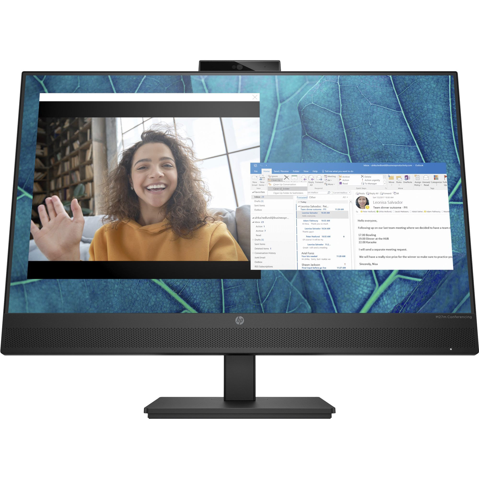 HP M27m 27" Full HD IPS Monitor Beépített Webkamerával (678U8AA#ABB)
