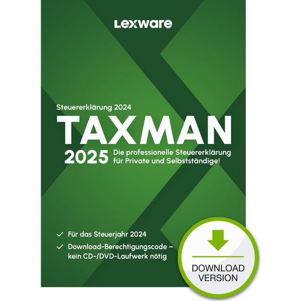 Lexware TAXMAN 2025 Download Връщане на данъци 1 лицензия(и)