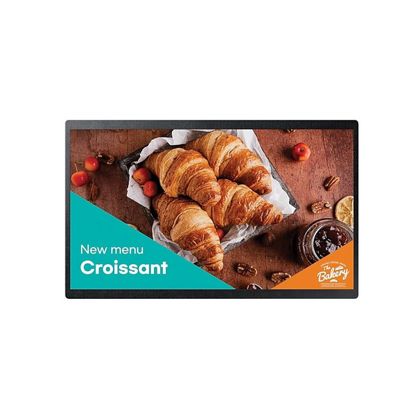 Samsung QB24C-T Digital fladpaneldisplay 61 cm (24") LED Wi-Fi 250 cd/m² Fuld HD Sort Berøringsskærm Indbygget processer Tizen 7.0 16/7
