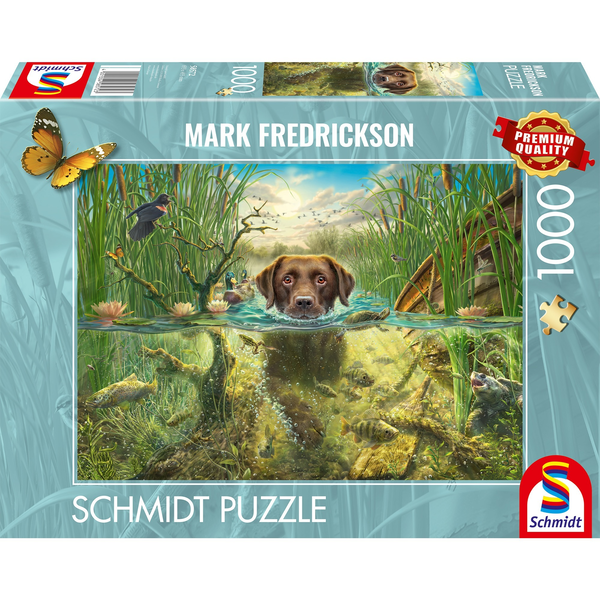 Schmidt Spiele Kutyaszeretet - Labrador a hideg vízben 1000 darabos puzzle