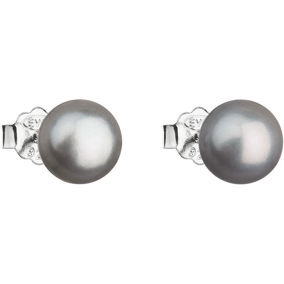 EVOLUTION GROUP 21042.3 szürke valódi gyöngy fülbevaló AA 7,5-8 mm (Ag925/1000, 1,0 g) (8590962210521)