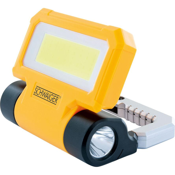Schwaiger LED Arbeitsleuchte mit Taschenlampe 300Lm sch./gel (WL213)