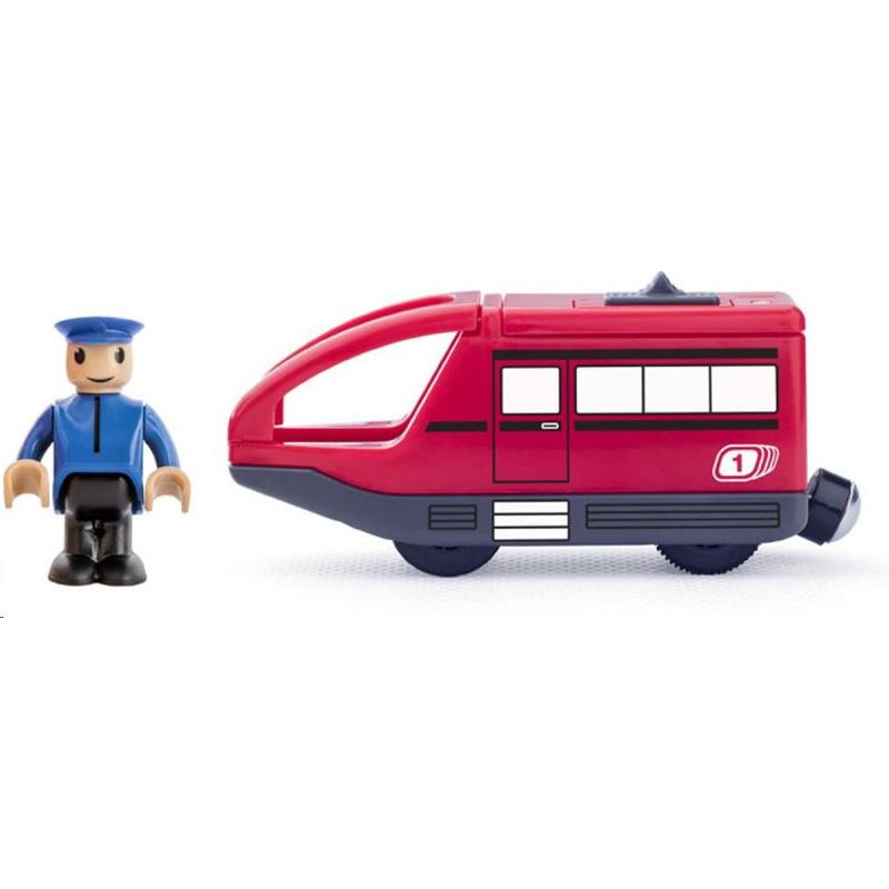 Woodyland Modern piros elektromos mozdony (91908) (91908)