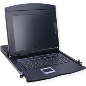 19-Zoll-KVM-Konsole, 43 cm (17") TFT (16:9), VGA, USB, DE-Layout