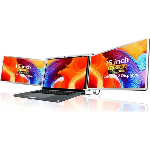 ExtraLink Smart Life S600 15 colos hordozható monitor, 2db IPS panel, 1080p